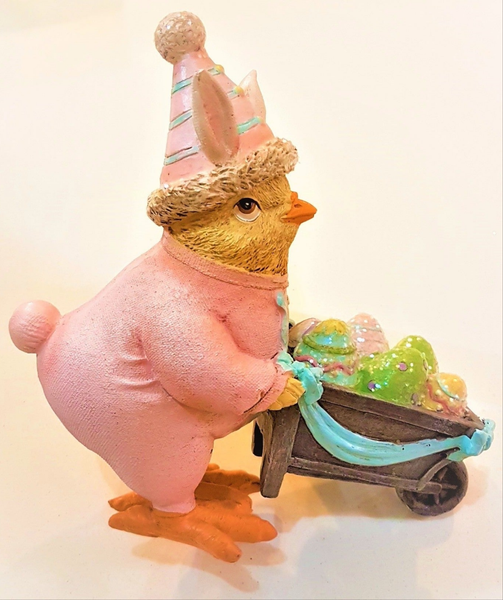 PULCINO PASQUALE CON CARRETTO