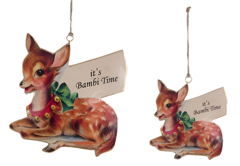 DECORAZIONE BAMBI IN LATTA