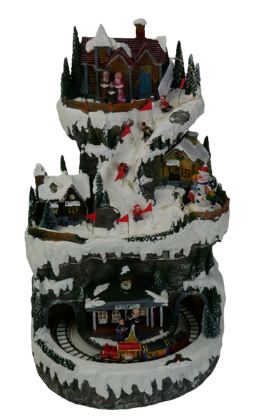 VILLAGGIO DI MONTAGNA ILLUMINATO