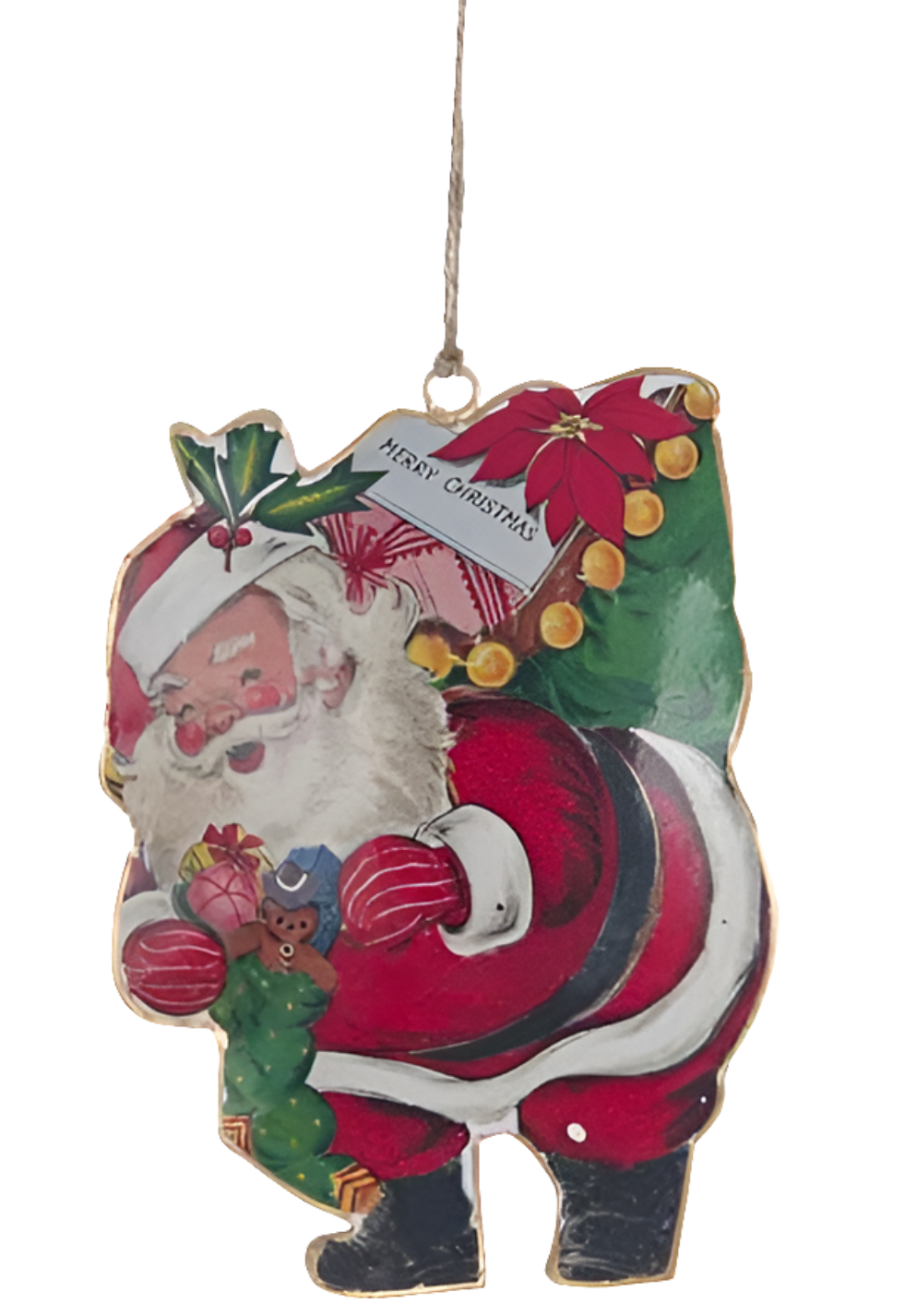 DECORAZIONE BABBO NATALE IN LATTA