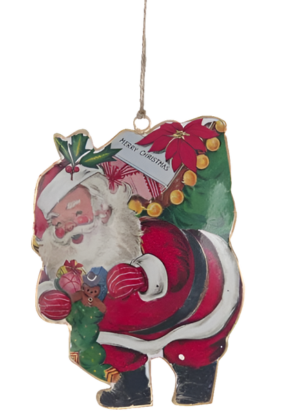 DECORAZIONE BABBO NATALE IN LATTA