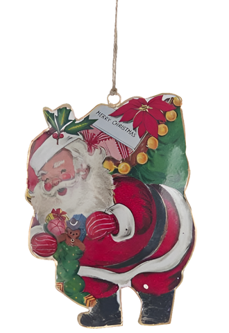 DECORAZIONE BABBO NATALE IN LATTA