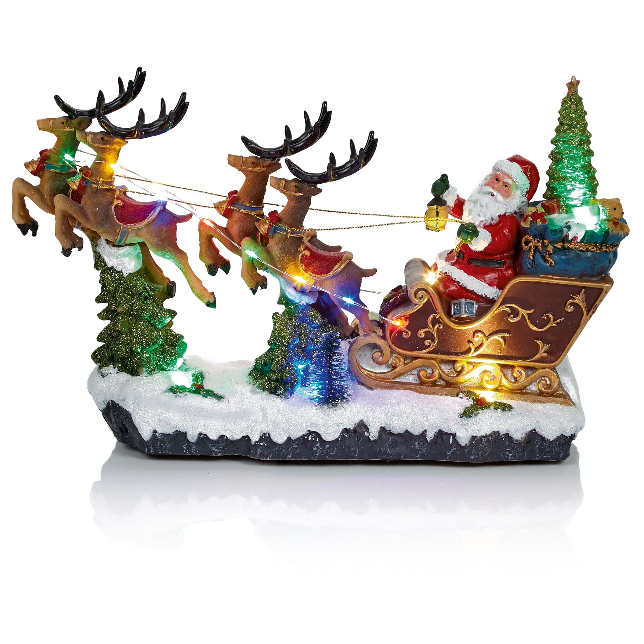 BABBO NATALE CON RENNE