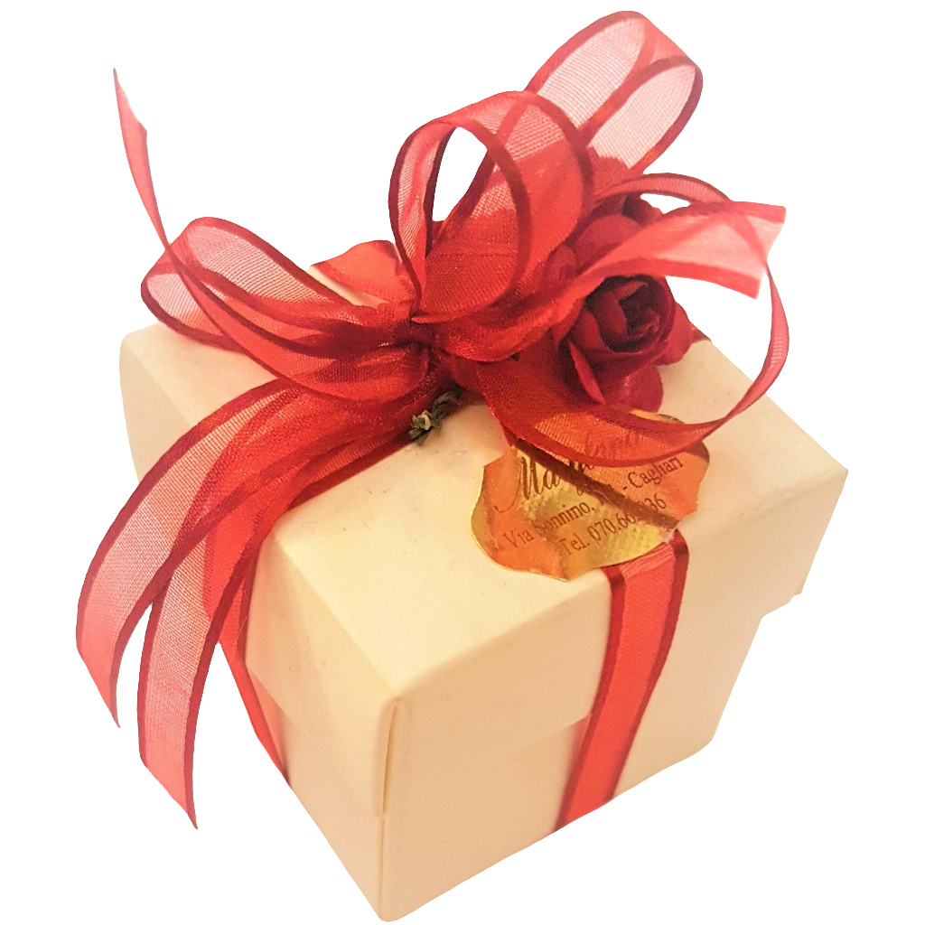 BOMBONIERA SCATOLA CON ROSE ROSSE
