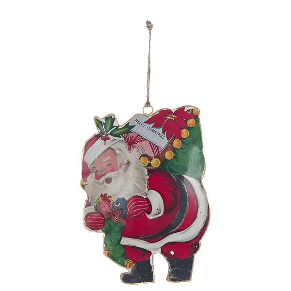 DECORAZIONE BABBO NATALE IN LATTA