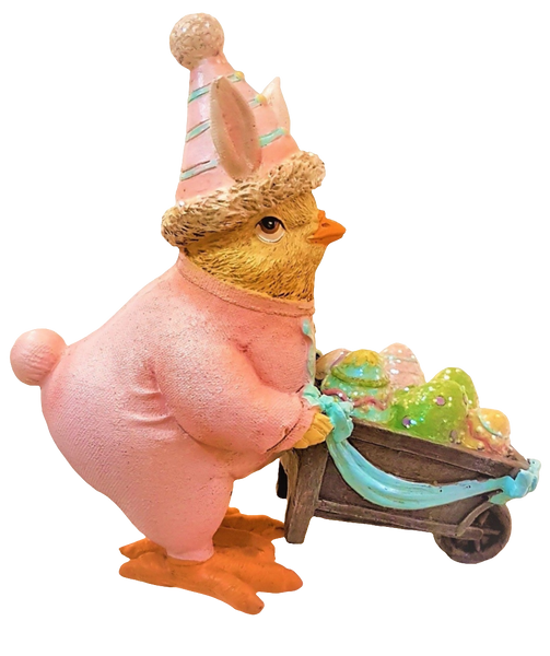 PULCINO PASQUALE CON CARRETTO
