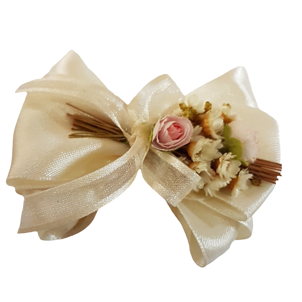 BOMBONIERA FIOCCO CON ROSE E GLIXIA