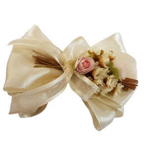 BOMBONIERA FIOCCO CON ROSE E GLIXIA