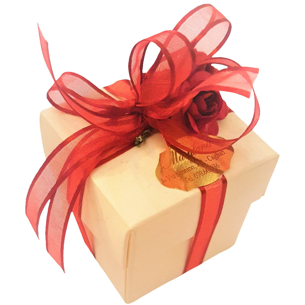 BOMBONIERA SCATOLA CON ROSE ROSSE