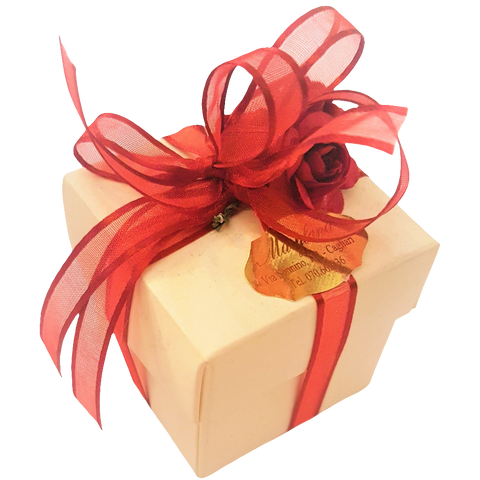 BOMBONIERA SCATOLA CON ROSE ROSSE