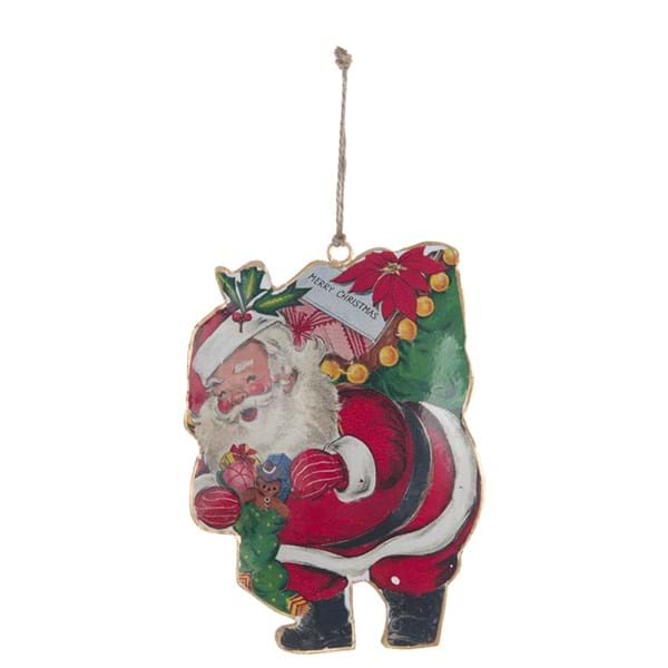 DECORAZIONE BABBO NATALE IN LATTA